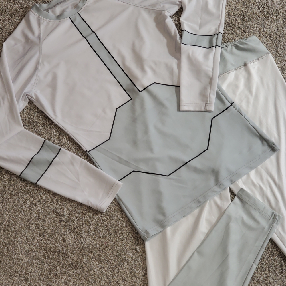 NWT Anime Ape White and Grey Two Piece Outfit Size M